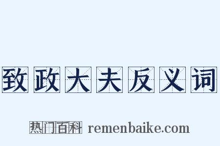 致政大夫反义词是什么意思的图片